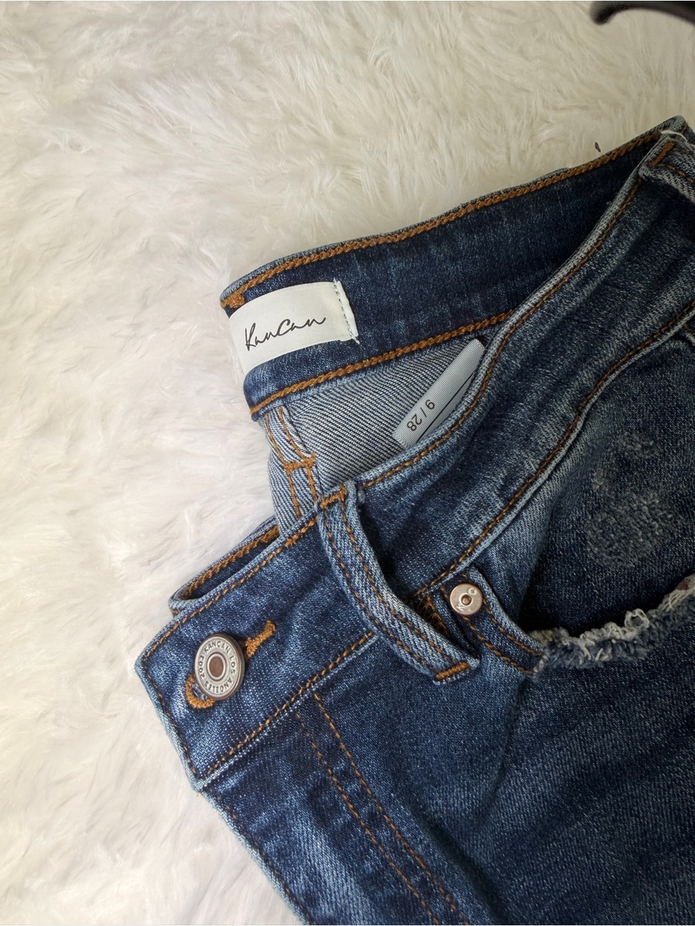 KanCan Dark Blue Distressed High-Rise Skinny Jeans - Picture 8 of 8